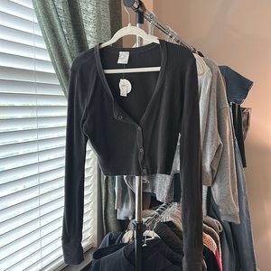 Aerie Offline Cropped Wafflecone Long-Sleeve